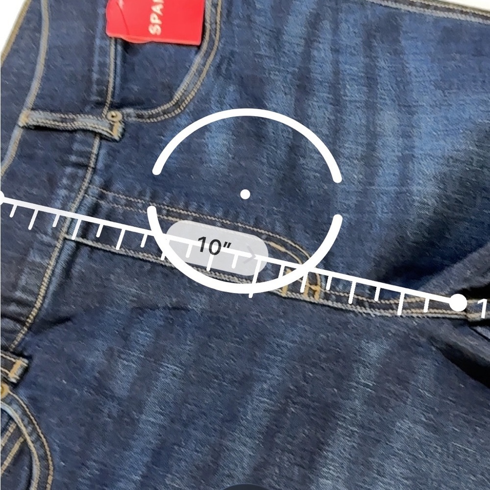 Spanx  Flare Jeans Midnight Shade Pull-on Stretch Boho Western Denim Size M NWT - Picture 13 of 16